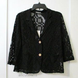 Piazza Del Tempio Black Lace Jacket